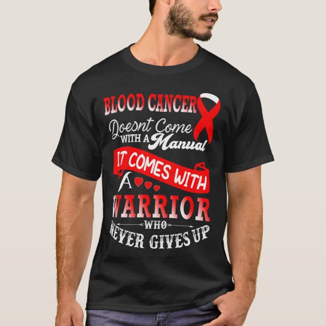 T-shirt Sensibilisation au cancer du sang Soutien des guer (Devant)