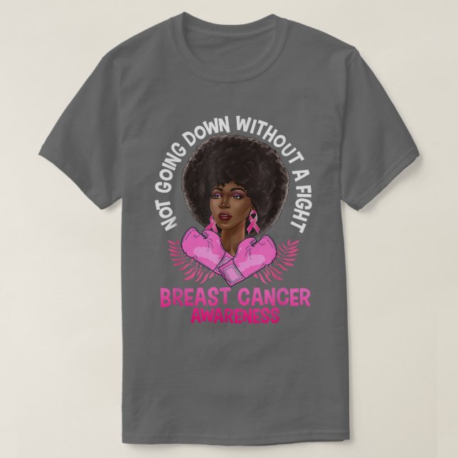 T-shirt Sensibilisation au cancer du sein Afro-afro-améric (Design devant)