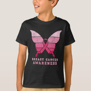 T-shirt Sensibilisation au cancer du sein Bouton rose Bout