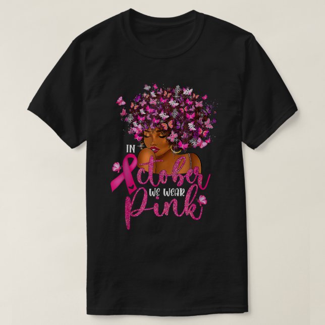 T-shirt Sensibilisation Au Cancer Du Sein En Octobre Nous  (Design devant)