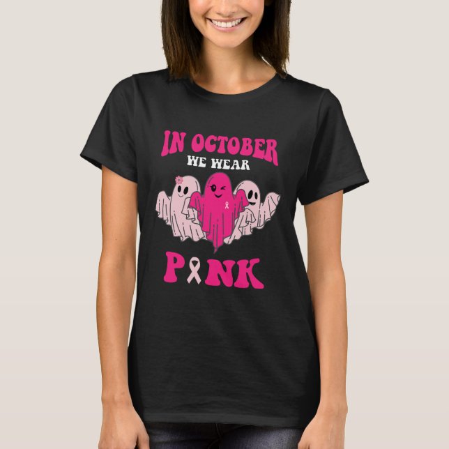 T-shirt Sensibilisation Au Cancer Du Sein En Octobre Nous  (Devant)