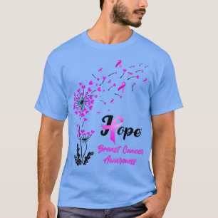 T-shirt Sensibilisation au cancer du sein Espoir Dandelion