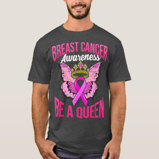 T-shirt Sensibilisation au cancer du sein être Queen Ribbo