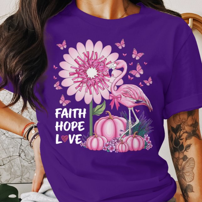 T-shirt Sensibilisation au cancer du sein Faith Hope Love  (Créateur téléchargé)
