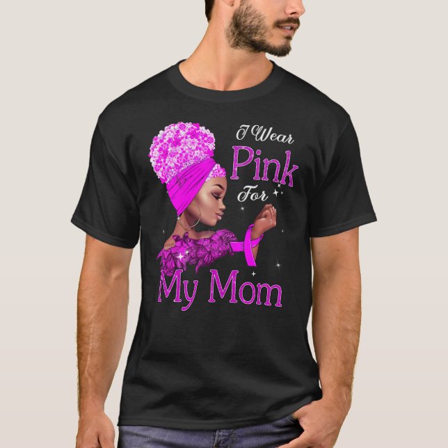 T-shirt Sensibilisation au cancer du sein Fille noire Je p (Devant)