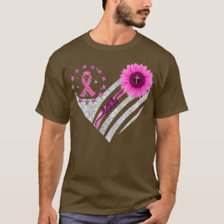 T-shirt Sensibilisation au cancer du sein Fleur de soleil