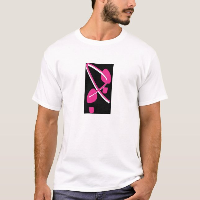 T-shirt Sensibilisation au cancer du sein Je marche pour u (Devant)