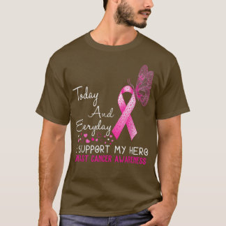 T-shirt Sensibilisation au cancer du sein Je soutiens mon