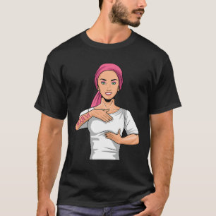 T-shirt Sensibilisation au cancer du sein Langue des signe