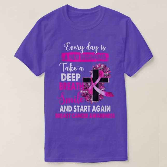 T-shirt Sensibilisation au cancer du sein Leopard Sunflowe (Design devant)