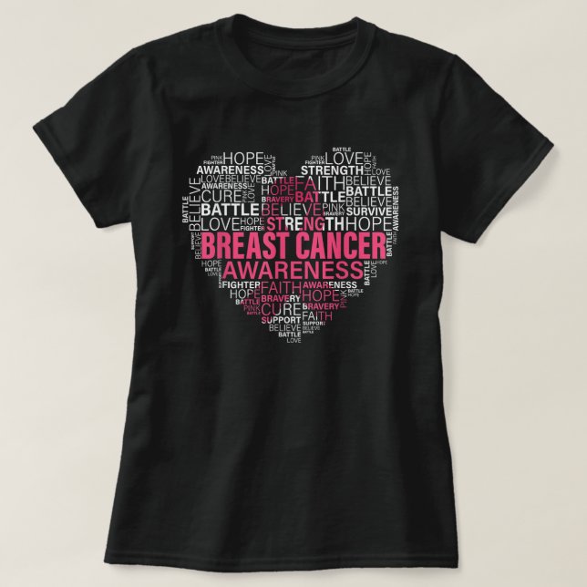 T-shirt Sensibilisation au cancer du sein Lutter contre l' (Design devant)