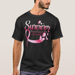 T-shirt Sensibilisation au cancer du sein Papillons roses