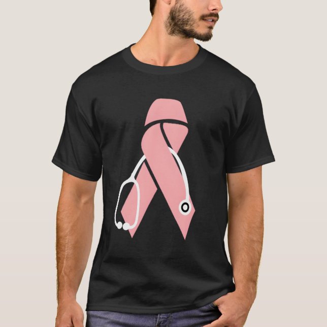 T-shirt Sensibilisation Au Cancer Du Sein Pour Médecin Pra (Devant)