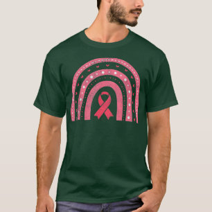 T-shirt Sensibilisation au cancer du sein rose arc-en-ciel