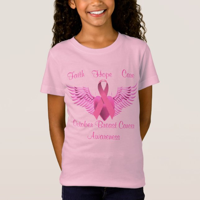 T-Shirt Sensibilisation au cancer du sein, ruban rose_ (Devant)