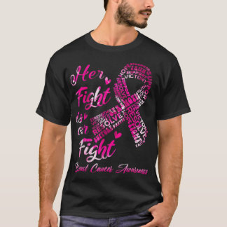 T-shirt Sensibilisation au cancer du sein Sa lutte est not