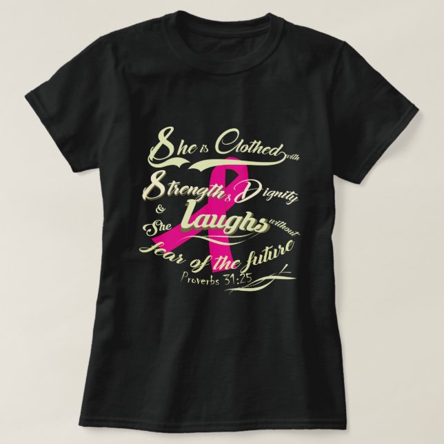 T-shirt Sensibilisation au cancer du sein sans peur (Design devant)