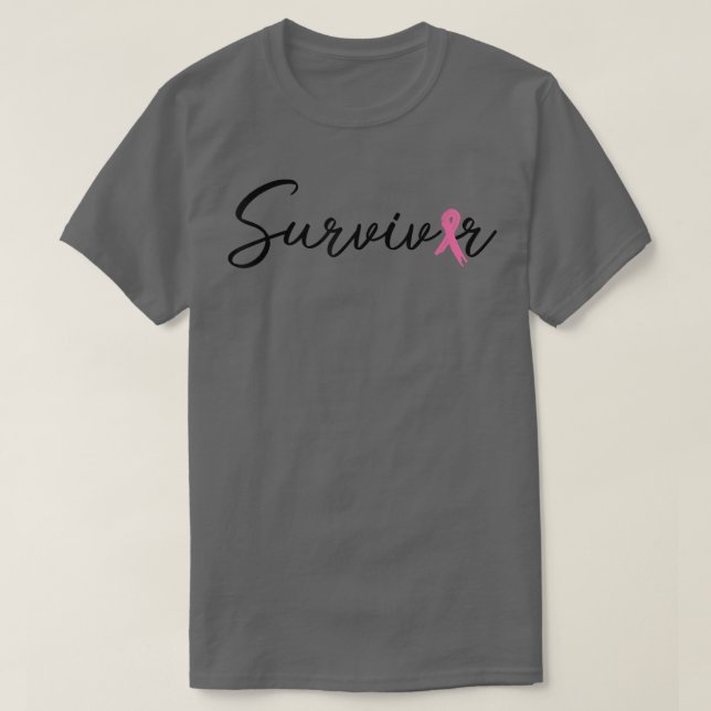 T-shirt Sensibilisation au cancer du sein Survivante Pink  (Design devant)