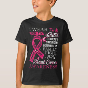 T-shirt Sensibilisation au cancer du sein Tee Je Porte Du