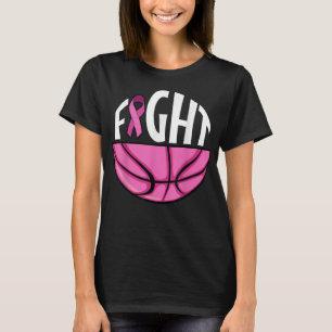 T-shirt Sensibilisation au cancer du sein Thé de basket-ba