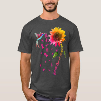 T-shirt Sensibilisation au cancer du sein Tournesol Colibr