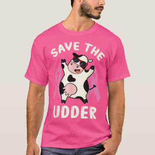 T-shirt Sensibilisation au cancer du sein Vache mignonne S