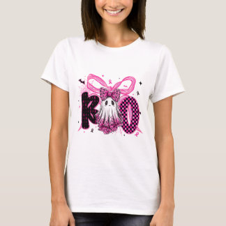 T-shirt Sensibilisation au cancer - Fantôme d'Halloween ro