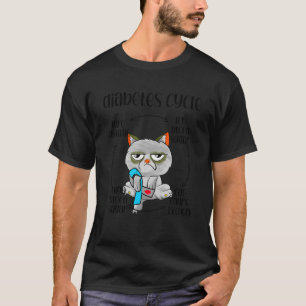 T-shirt Sensibilisation Au Diabète Cycle Chat Vie Diabétiq
