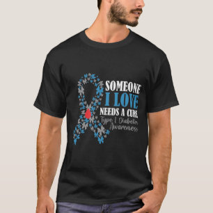 T-shirt Sensibilisation au diabète de papillon T1D Soutien