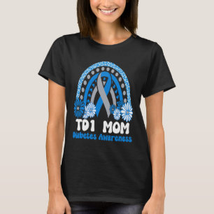 T-shirt Sensibilisation au diabète T1d Maman Bleu Tourneso