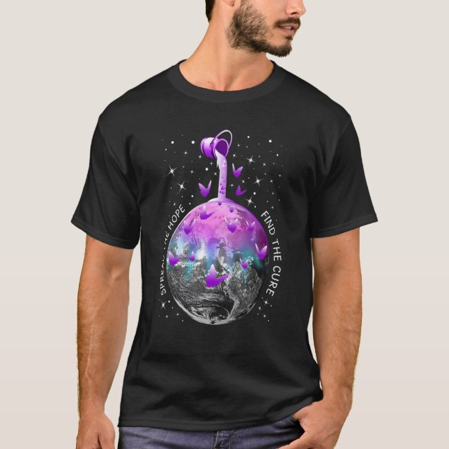 T-shirt Sensibilisation au Leiomyosarcome Papillon Violet  (Devant)