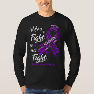 T-shirt Sensibilisation au lupus Son combat est notre comb
