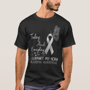 T-shirt Sensibilisation au mélanome Je soutiens Mon Papill