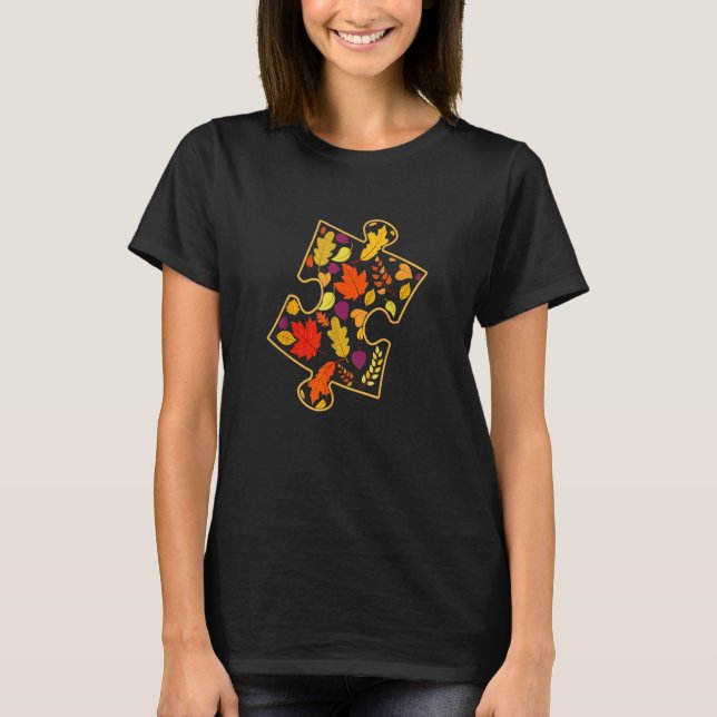 T-shirt Sensibilisation au puzzle de l'autisme Saison auto (Devant)