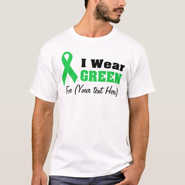 T-shirt Sensibilisation au ruban vert personnalisé (Devant)