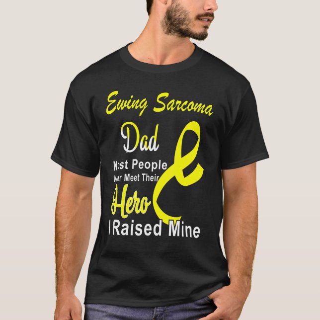 T-shirt Sensibilisation au sarcome Papa Jaune Ribbon Père  (Devant)