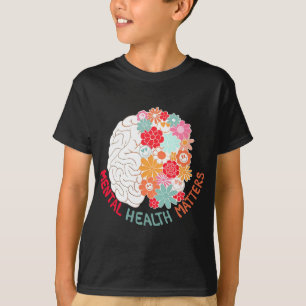 T-shirt Sensibilisation Au Suicide Du Cerveau Fleur Santé 