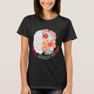 T-shirt Sensibilisation Au Suicide Du Cerveau Fleur Santé