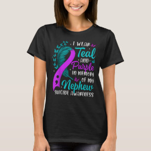 T-shirt Sensibilisation au suicide Je porte du sarcelle vi