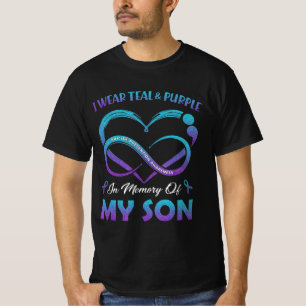 T-shirt Sensibilisation au suicide Je porte Turquoise et v