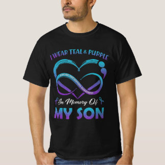 T-shirt Sensibilisation au suicide Je porte Turquoise et v