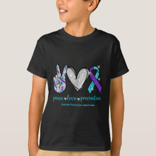 T-shirt Sensibilisation au suicide Paix Amour Prévention 1