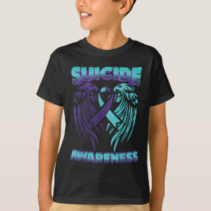 T-shirt Sensibilisation au suicide Ruban Ailes Prévention 