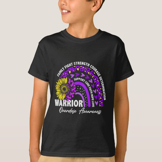 T-shirt Sensibilisation au surdosage du ruban pourpre arc- (Devant)