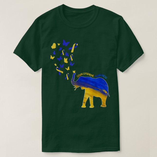 T-shirt Sensibilisation au syndrome d'éléphant vers le bas (Design devant)