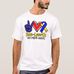 T-shirt Sensibilisation au syndrome du bas bleu et jaune O