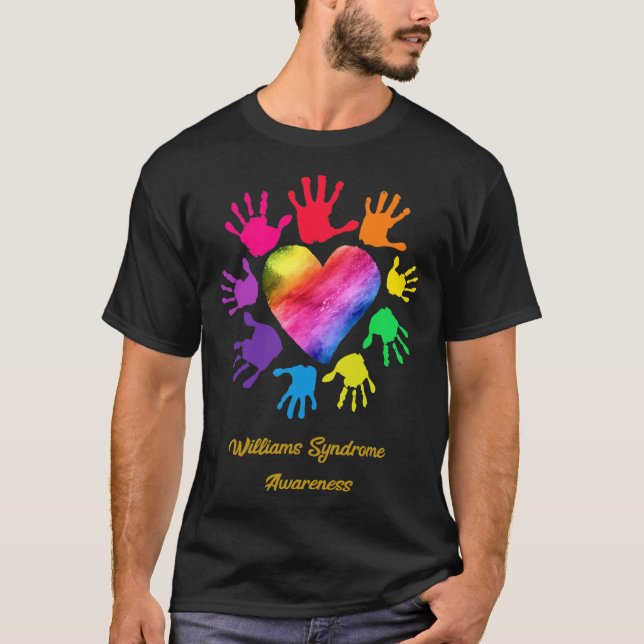 T-shirt Sensibilisation au syndrome mains Williams Syndrom (Devant)