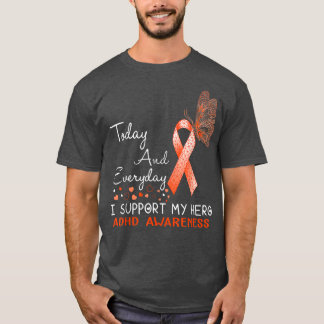 T-shirt Sensibilisation au TDAH Je soutiens Mon Papillon H