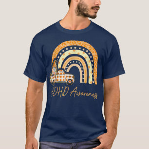 T-shirt Sensibilisation au TDAH Orange Gnomes Camion Arc-e