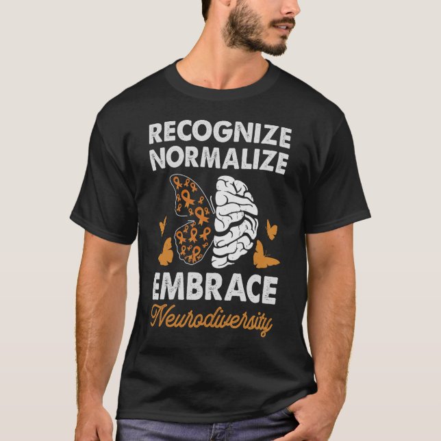 T-shirt Sensibilisation au TDAH Reconnaître normaliser l'a (Devant)